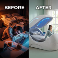 SomnaVault Aura Sleep Pod — Before & After